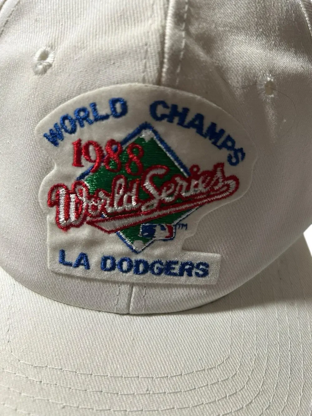 L.A. Dodgers 1988 MLB World Series Champions Snapback Hat White AJD Cap READ